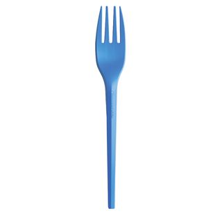 20 forchette monouso Ecocolor in CPLA 16cm blu Big Party