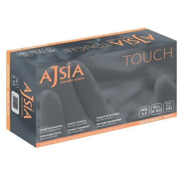 AJSIA CF100GUANTI TOUCH BIANCO 4.5GR XL