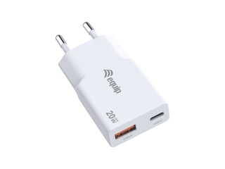 ALIMENTATORE 20W GAN 2 PORTE SLIM W 1*USB C+1*USB A QC+PD3.0