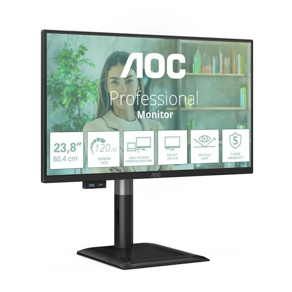AOC 24P4CV, 60,5 cm (23.8?), 1920 x 1080 Pixel, Full HD, LED, 4 ms, Nero