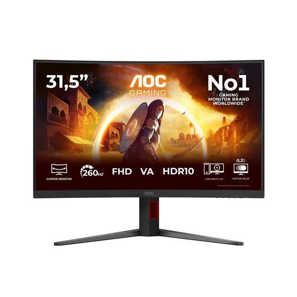 AOC 32 MONITOR VA 260HZ CURVO REG ALT