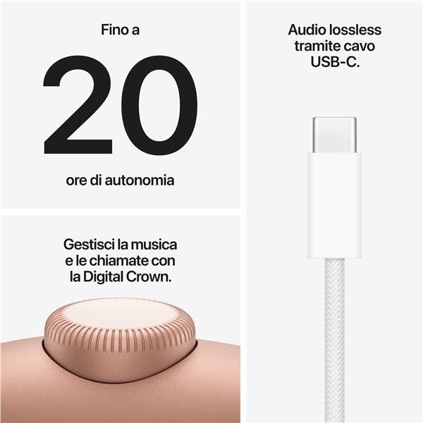 APPLE AIRPODS MAX 2 CUFFIE BLUETOOTH SENZA FILI OVER-EAR CON MICROFONO CANCELLA…