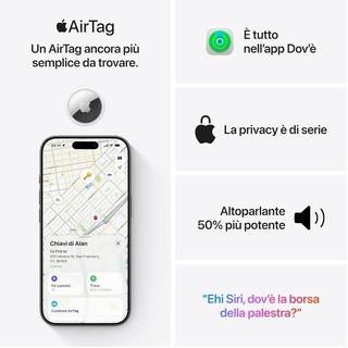 APPLE AirTag (2nd generation) TAG BLUETOOTH ANTI-PERDITA PER TELEFONO CELLULARE…