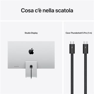 APPLE STUDIO DISPLAY STANDARD 27" 5K ULTRA HD INCLINAZIONE REGOLABILE ADATTATOR…