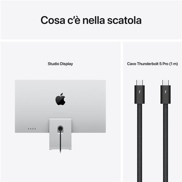 APPLE STUDIO DISPLAY STANDARD 27" 5K ULTRA HD INCLINAZIONE REGOLABILE ADATTATOR…