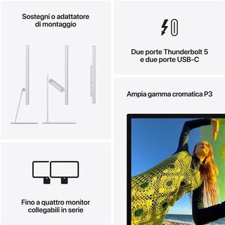 APPLE STUDIO DISPLAY VETRO STANDARD 27" 5K 60Hz 5120 X 2880 THUNDERBOLT 5 ALTOP…