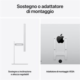 APPLE STUDIO DISPLAY XDR VETRO NANOTEXTURE 27" 5K ULTRA HD SOSTEGNO A INCLINAZI…