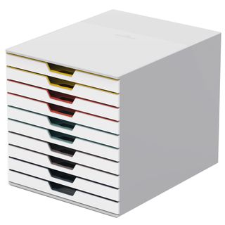 Cassettiera Varicolor - 28 x 35,6 x 29,2 - 10 cassetti - Durable