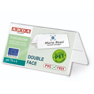 ARDA PORTANOME BIFACCIALE PET MM.10X6