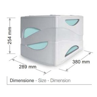 ARDA Smile Classic - Cassettiera - 4 cassetti - per A4, 240 x 320 mm - grigio