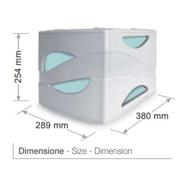 ARDA Smile Classic - Cassettiera - 4 cassetti - per A4, 240 x 320 mm - grigio