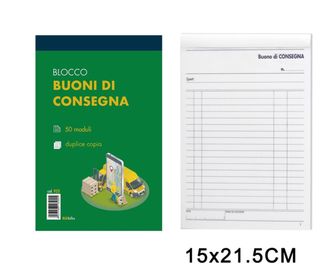 ART.925 BLUREFLEX BUONI CONSEGNA 50MODULI 2COPIE 15X21.5CM