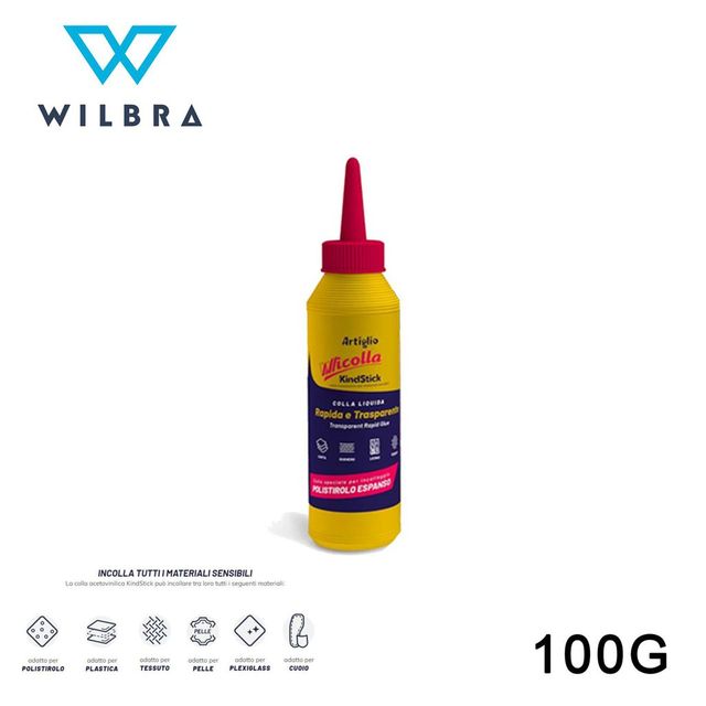 ARTIGLIO COLLA 100G LIQUIDA TRASPARENTE KINDSTICK GA021 BL1