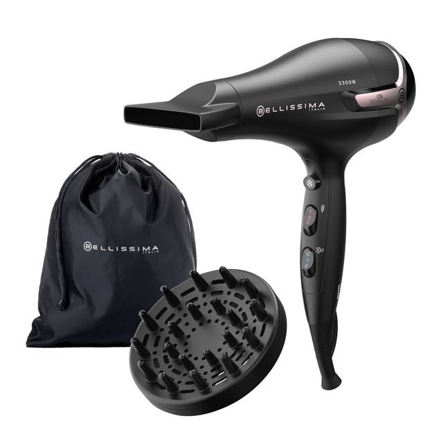 ASCIUGACAPELLI BELLISSIMA K9 2500 2300W - 3 TEMPERATURE 2 VELOCITA' - NERO/ROSA