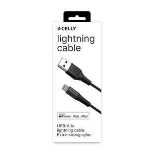 Celly - Cavo Lightning - Lightning maschio a USB maschio - 1 m - nero