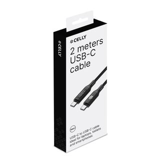 Celly - Cavo USB - 24 pin USB-C (M) a 24 pin USB-C (M) - 2 m - Alimentazione US…
