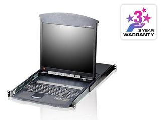 ATEN 16-PORT CAT 5 DUAL RAIL 17 LCD US