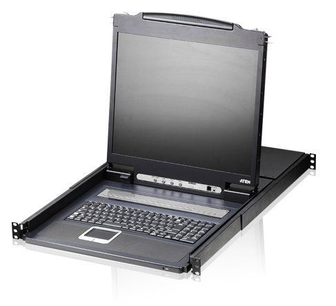 ATEN 16-PORT SINGLE RAIL 19" LCD KVM IT