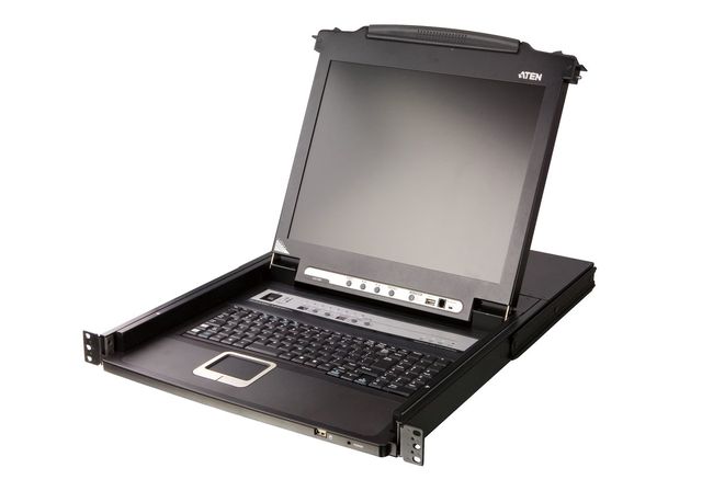 ATEN 8-PORT SINGLE RAIL 17.3 WIDESCREEN