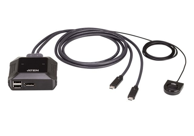 ATEN US3312-AT switch per keyboard-video-mouse (kvm) Nero