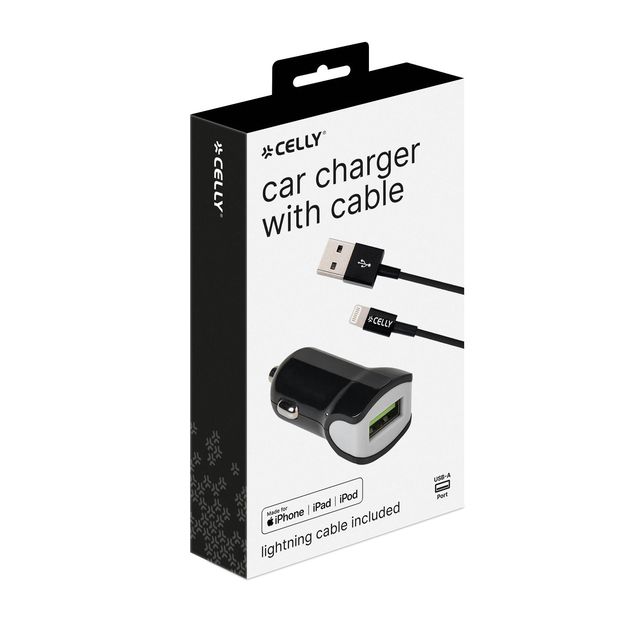 Celly CCUSBLIGHT - Adattatore alimentazione per auto - 2.4 A (Lightning)