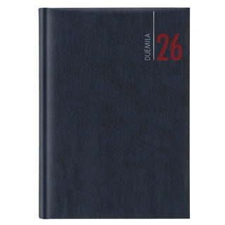 Agenda settimanale 2027 dim.17x24cm cop. in carta imbottita blu