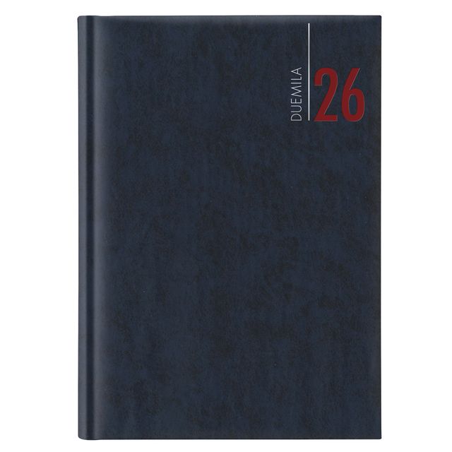 Agenda settimanale 2027 dim.17x24cm cop. in carta imbottita blu