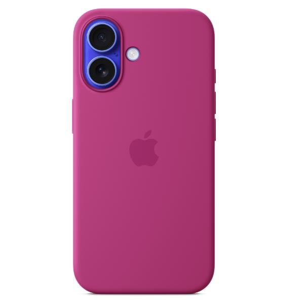 Apple - Cover per cellulare - compatibile MagSafe - silicone - fucsia - per iPh…