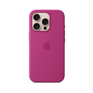 Apple - Cover per cellulare - compatibile MagSafe - silicone - fucsia - per iPh…