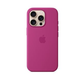 Apple - Cover per cellulare - compatibile MagSafe - silicone - fucsia - per iPh…