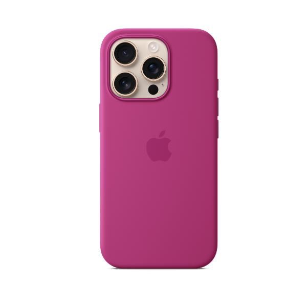 Apple - Cover per cellulare - compatibile MagSafe - silicone - fucsia - per iPh…