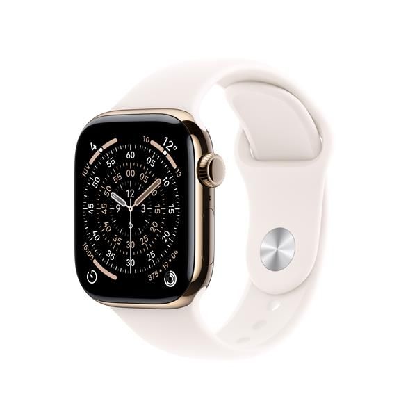 Apple Watch Series 11 GPS + Cellular 46mm Cassa Titanio Oro con Band Rosa Fard …