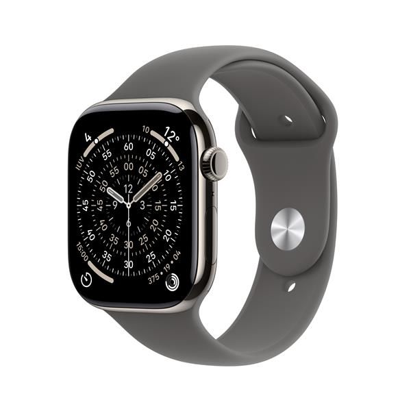 Apple Watch Series 11 GPS + Cellular 46mm Cassa Titanio con Band Grigio Pietra …