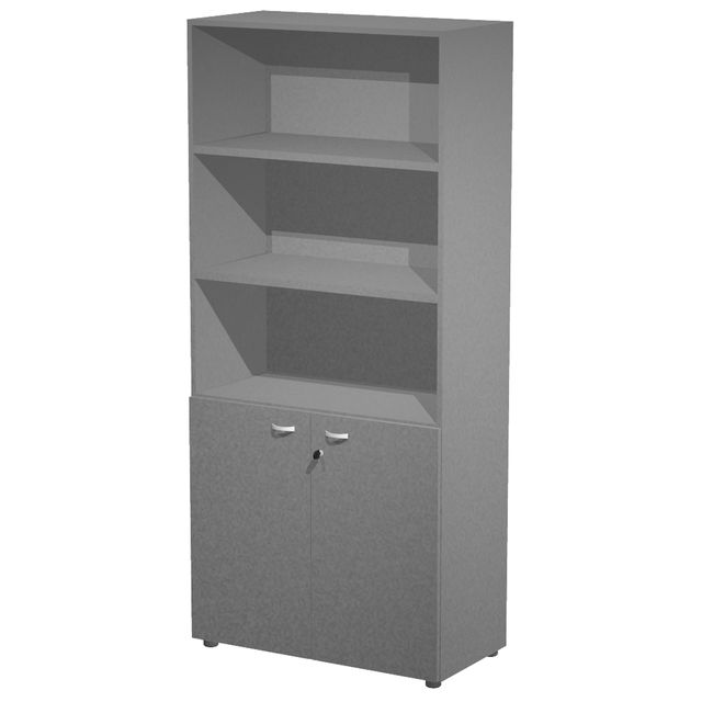 Armadio modulare a 2 ante basse 90x45,8cm x H200cm antracite