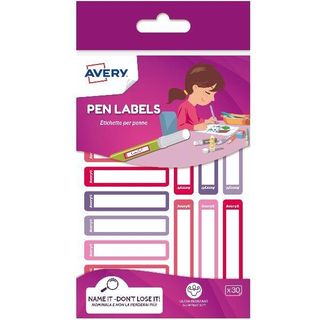 Avery - Etichetta per penna - 50 x 10 mm - rettangolare - rosa, viola (pacchett…
