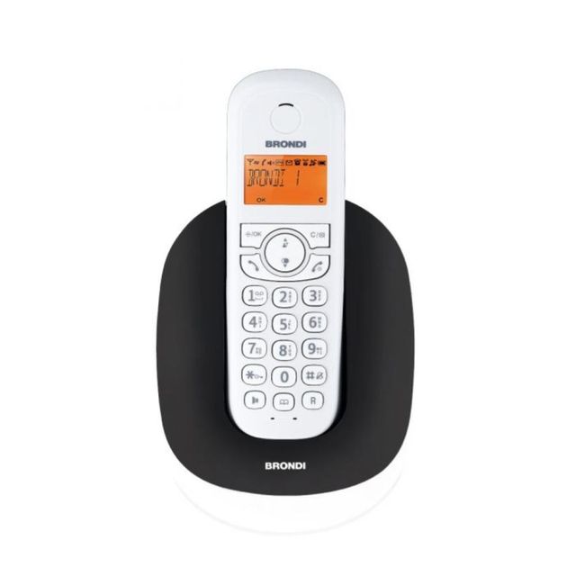 BRONDI CORDLESS MANTA VIVAVOCE DECT NERO E BIANCO
