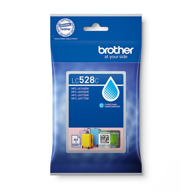 BROTHER LC-528C CARTUCCIA INK CIANO PER MFCJ6760DWRE1 MFCJ6960DWRE1 5.000 PAGINE