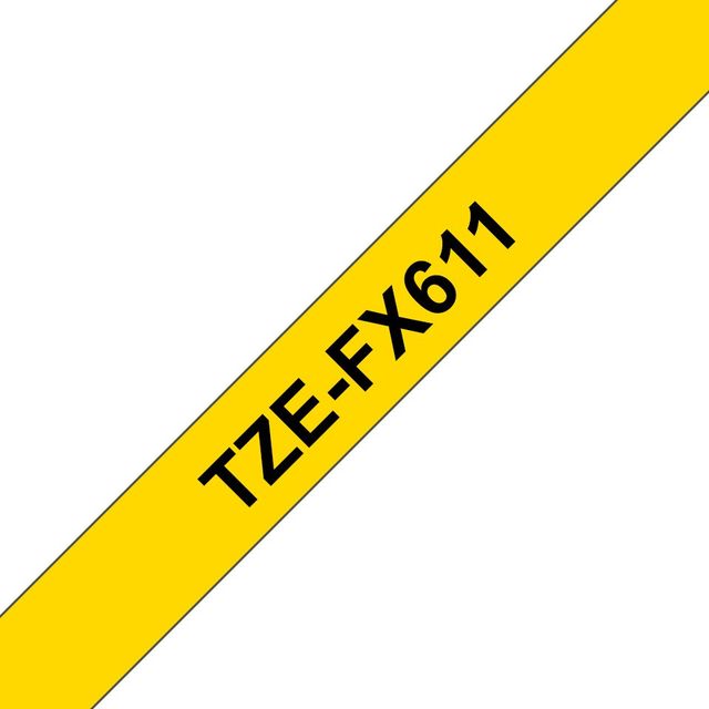 BROTHER TZEFX611 LAMINATO FLESS BK GIALL