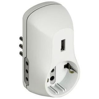 BTICINO BT-S3613DU ADATTATORE 2 PRESE 10 A + 1 PRESA SCHUKO TEDESCA + 1 PRESA U…
