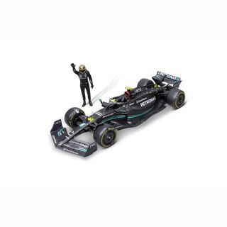 BURAGO F1 MERCEDES W14 E PERFORMANCE #44 W/HAMILTON FIGURE - 1:24