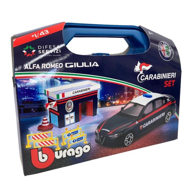 BURAGO STREET FIRE CASE PACK ON THE GO! CARABINIERI - 1:43