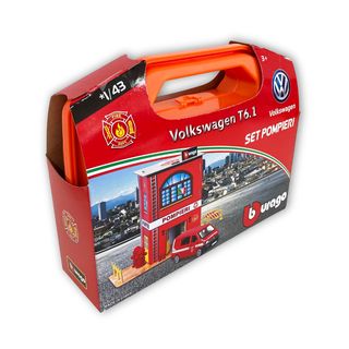 BURAGO STREET FIRE CASE PACK ON THE GO! POMPIERI - 1:43
