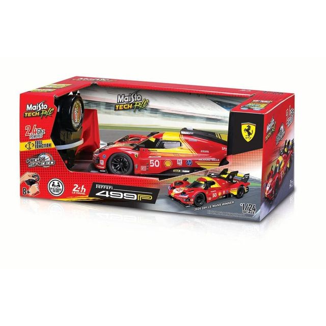 Bburago MAISTO TECH RC FERRARI 499P 2024 Le Mans 24h Champion 1:24