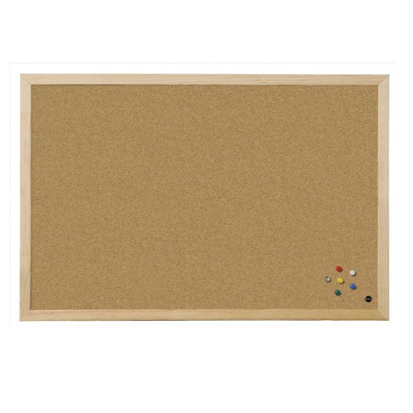 Bi-Office Budget Wood - Bacheca - montabile a parete - 600 x 450 mm - sughero -…