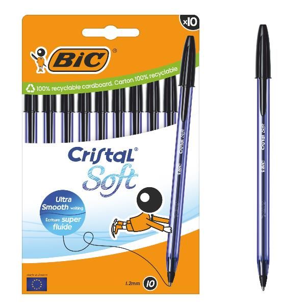 Bic CF10 CRISTAL SOFT NERO 1,2MM