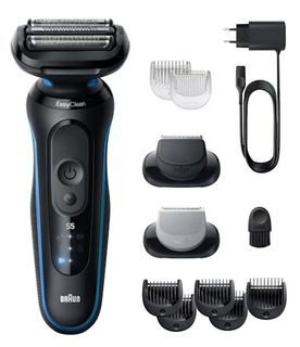 Braun Rasoio Elettrico Serie 5 Wet&Dry 3 Lame 52-B1650S Blu