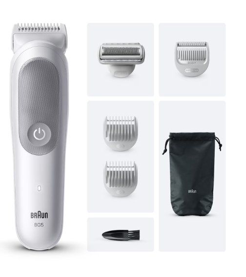 Braun Regolabarba Body Groomeer Uomo BG 5550 Impermeabile + Accessori