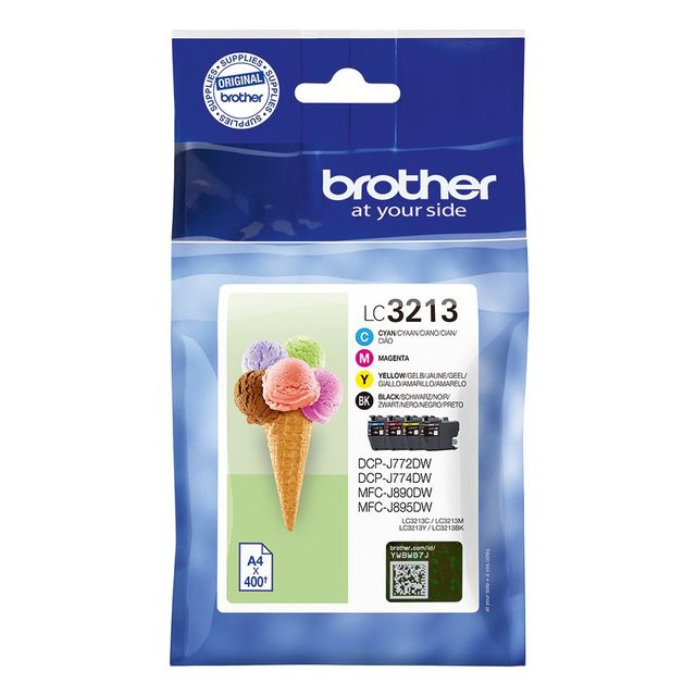 Brother LC-3213VALDR cartuccia d'inchiostro Originale Resa elevata (XL) Nero, C…
