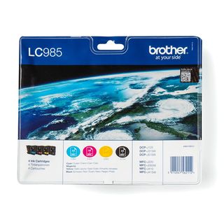 Brother LC-985VALBPDR cartuccia d'inchiostro 4 pz Originale Nero, Ciano, Magent…