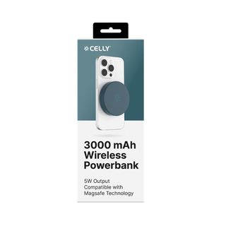 Celly MAGPB3000 - 5W Wireless Powerbank Wireless 3000 mAh Blu